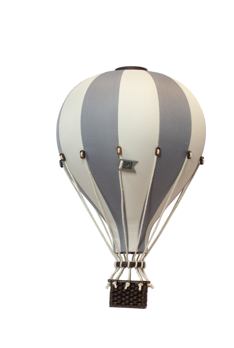 Super Balloon | Dark Grey & Cream - Small | Decorative Hot Air Balloon-Scandikid