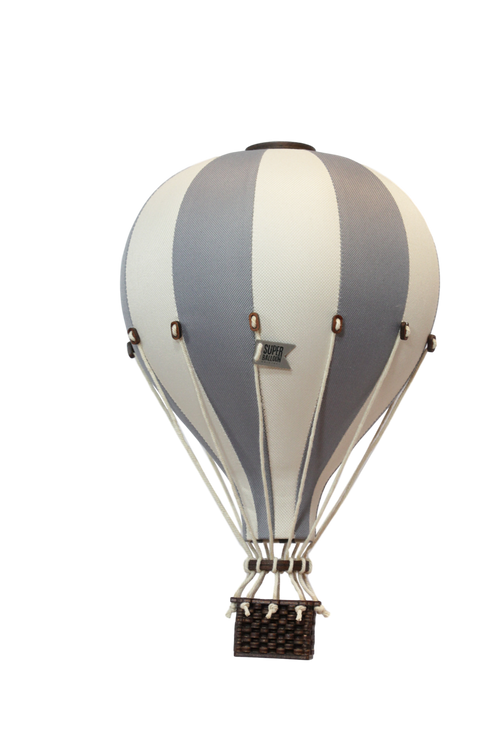 Super Balloon | Dark Grey & Cream - Medium | Decorative Hot Air Balloon-Scandikid