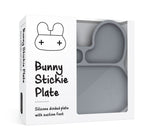 We Might Be Tiny | Bunny Stickie Plate Grey-Scandikid