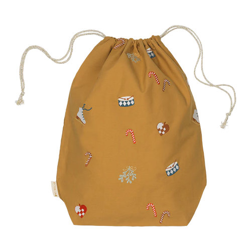 Fabelab | Christmas Sack - Nostalgia Embroidery - Ochre-Scandikid