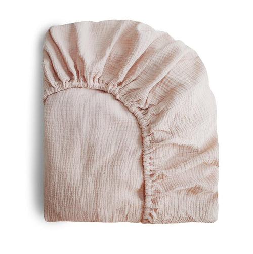 Mushie | Cot Sheet Blush-Scandikid