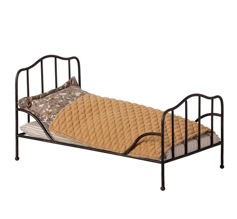 Maileg | Vintage Bed Mini Anthracite-Scandikid