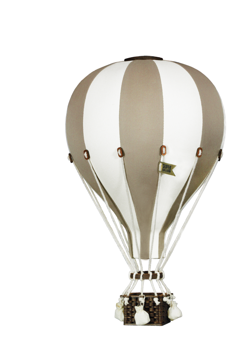 Super Balloon | Sandy Beige & White - Medium | Decorative Hot Air Balloon-Scandikid